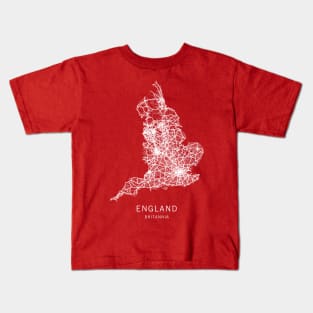 England Road Map Kids T-Shirt